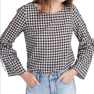 Madewell Gingham Cotton Blouse XS